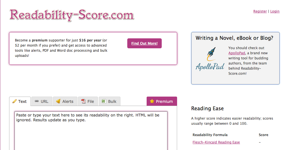 readability score